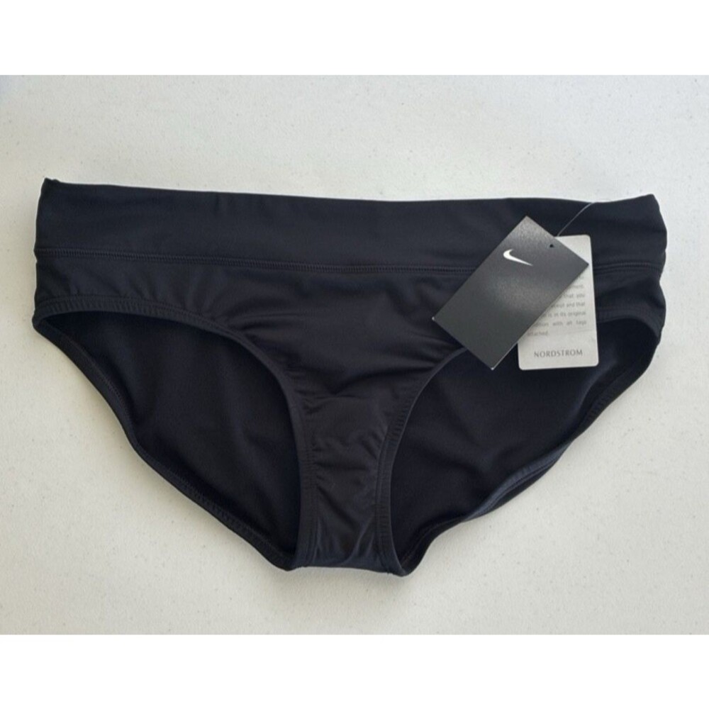 Nike Women's Active Hipster Swim Bikini Bottom Black Size Large NWT